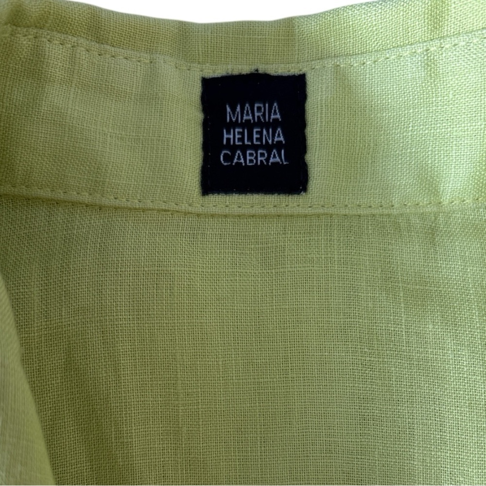 Maria Helena Cabral Linen Shirt Lemon Yellow - Size S - Picture 6 of 7